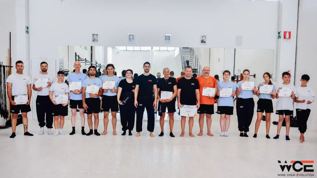Foto di gruppo del Warriors Day 2026 della Wing Chun Evolution Academy a Massa Carrara